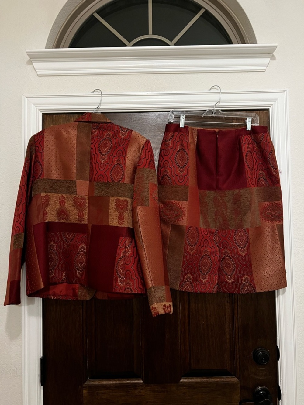 Russell Kemp Deep Rust Jacquard Two-Piece Suit - Picture 3 of 4